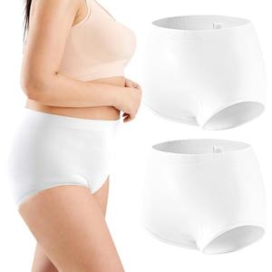 Incontinence Underwear for Women Washable Seamless Reusable Leak Proof Underwear for Women 120ML High Waist Modal Womens Incontinence Underwear for Bladder Control Underwear for Women (White, Large) (White-white)