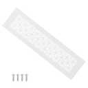 PATIKIL 12 x 3 Inch Door Air Vent Cover, Heavy Duty Aluminum Grille Ventilation Cover Louvered with Mounting Screws for Cabinet Wardrobe Door, White