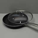 Blue Diamond 12" Nonstick Frying Pan with Lid, Diamond Infused PFAS & PTFE-Free Ceramic Skillet, Dishwasher & Oven Safe, Stay Cool Handle, Durable Non Toxic Metal Utensil Safe, Glass Lid, Blue