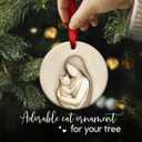 2 x SOL VIBES Cat Lover Christmas Ornament 2025 - Memorial Keepsake for WOM an, Girl, Friend, Family in Loving Memory of Beloved Cats - Kitten Home, Tree, Office, Room Ceramic Decoration