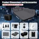 Car Air Mattress, Inflatable SUV Truck Air Mattress Back Seat Camping Bed Thickened Car Sleeping Pad for Travel, Car Bed SUV Mattress with Air Pump 2 Pillows