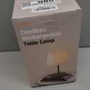 Cordless Touch Table Lamp, 4000mAh Rechargeable Small Desk Lamp with 3 Color Temperatures & Stepless Dimming, Portable LED Bedside Lamp for Bedroom, Living Room, Patio & Camping, Balck (Black)