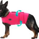 Meifsou Dog Anxiety Vest, Skin-Friendly Thunder Jacket for Dogs, Dog Calming Shirt for Thunder, Fireworks, Vet Visits and Separation - Keep Pet Calm Without Medicine, Fit for Small Medium Large Dogs (Hot Pink)