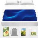 Grounding Mat for Bed Queen  Ultra-Thin 0.5mm Grounding Mat with Adjustable Straps, Eco PU Material, Center Conductive Port and Oriafield Technology for Better Rest and Relaxation (26.8 x 60.2 in)