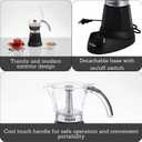 IMUSA 6 or 3 Cup Electric Espresso Maker Black Coffee Machine for Cuban Coffee, Moka and Espresso Drinks