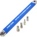 15-inch Extension Wrench 3/8" Offset Impact-Ready Socket Wrench Tool with Versatile 1/4", 3/8", and 1/2" Square Drive Adapters