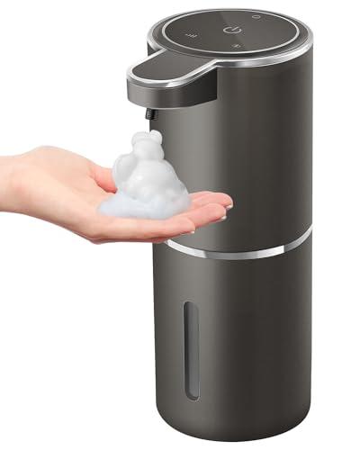Gotofine Automatic Foaming Soap Dispenser,4-Level Adjustable Foam, Wall Mount, USB Rechargeable,12.8oz/ 380ml,Touchless Hand & Dish Soap Dispenser for Bathroom, Kitchen,Hotel, Restaurant