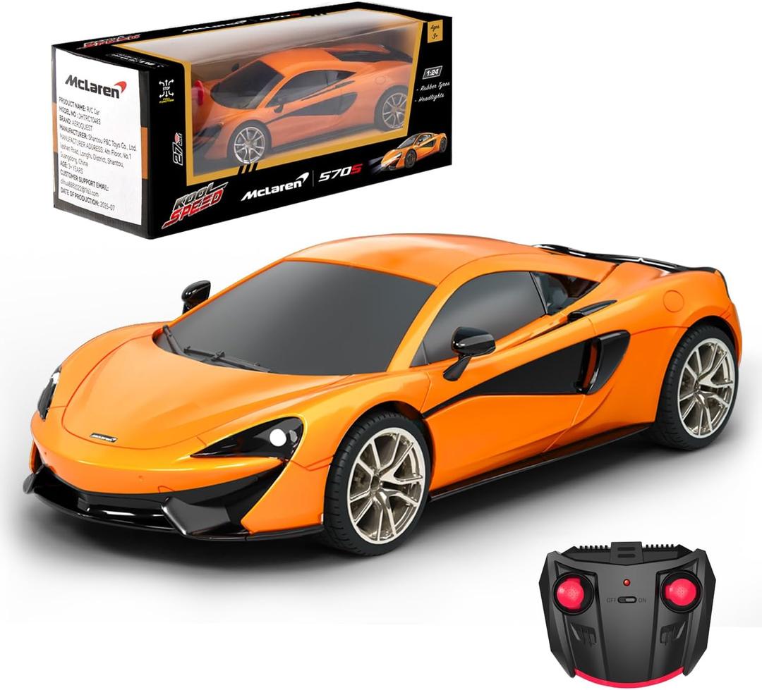 AEROQUEST McLaren Remote Control Car, 1:24 Scale Electric Sport Racing Hobby Toy Car McLaren Model Vehicle for Boys Girls Birthday Gifts Orange