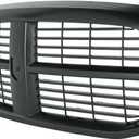 Front Grille Assembly - Compatible With Dodge Ram 1500 / 2500 / 3500 Grills 2006-2009 - Black Frame & Insert