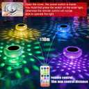 GEYUEYA Home Solar Floating LED Pool Light with Remote Control, 7 Colors, 3 Lighting Modes, IP68 Waterproof Pool Light with Timer and Brightness Settings, 2 Items