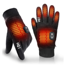 Rechargeable Heated Winter Gloves for Women & Men with Touchscreen, Built-in Smart Display and Premium Polar Fleece, Ideal for Outdoor Skiing/Cycling/Hunting800+ Bought in Past Month