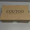 Coutgo Womens Slingback Kitten Heels Oxford T Strap Pumps Low Heel Closed Pointed Toe Vintage Dress Shoes, Size: 9.5