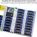 2 x 800 Pockets Ultra-Clear Business Card Holder Sleeves Binder Each Sleeve Holds 20 2x3.5 Namecards for 2/3/4 Ring Binder, Double Sided 10 Pocket Credit Card Pages40 Pack