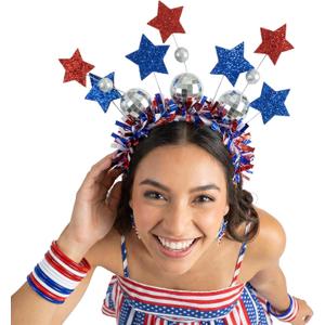 2 x Sincere Party 4th of July Independence Day Dress Up Heaband for Family Members Use Standard Size