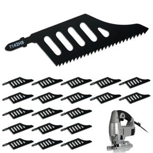 20PCS T142HB Jigsaw Blades, High Carbon Steel T-Shank Blades for Special-Shaped & Flush Cuts in Wood, Plastic & Fiberboard, Professional Scroll Saw Accessories