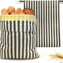 Beeswax Bread Bags 2 Pack, Reusable Bread Storage Boxes for Homemade Sourdough, Cotton Food Bags Loaf Containers to Keep Fresh Large