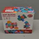 78 Pcs Top STEM Soft Building Block Sets for Kids Aged 18 months to 6 years.Mega Blocks for Baby.Large Construction Stacking Block Toys for Toddler to Improve ImaginationCreativityHands-on Ability (Pink Red Blue Purple Orange Green Yellow)