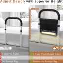 Bed Rails for Elderly Adults Safety, Bed Assist Rails for Seniors, Adjustable (19.3"-23") with 0.47 in Thick Steel Tube, Fits King, Queen, Full, Twin Bed