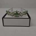 JWICOS Emerald Green Rhinestone Tiara & Crown for Women Elegant Crystal with Combs Princess Birthday Girls Bridal Wedding Prom Party Hair Accessories (Emerald Green), 1.0 Count