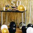 68Pcs Black White Gold Balloons with 12 Inch Black Gold Confetti Balloons for Graduation Birthday Wedding Party Decorations (Heibaijin)