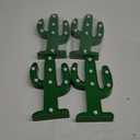Jutom 4 Pieces LED Cactus Light up Mexican Party Decorations Cactus Fiesta Table Decor Cinco De Mayo Supplies Cute Night Lamp for Table Bedroom Party Supplies(10 x 5.71 Inch)