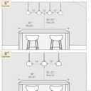 8 inch Modern Gold Pendant Light Fixtures, Mid Century Globe Pendant Lights with Clear Glass, 1 Light Hanging Lights for Kitchen Island, Bathroom, Dining Room (1 Pack), PL101BG-L