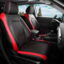 Seat Covers for Honda CRV 2026 2025 2024 2023 EX, EXL, LX, Sport, Touring, Special Edition, Hybrid & Gas, 1:1 Custom Faux Leather Seat Covers Full Set - Black Red