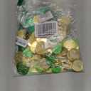 100pcs St Patrick's Day Coins,Shamrock Plastic Coins with Confetti for St Patrick's Day Party Table Home Decoration Supply,Gold and Green