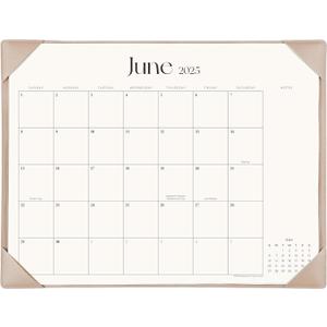 Simplified Desk Calendar 2025-2026 with Desktop Mat, Cabbrix Large Desk Pad Calendar 21" x 16-1/2" Inch Runs From January 2025 to June 2026, Desk Blotter Calendar for Home School and Office (Apricot)