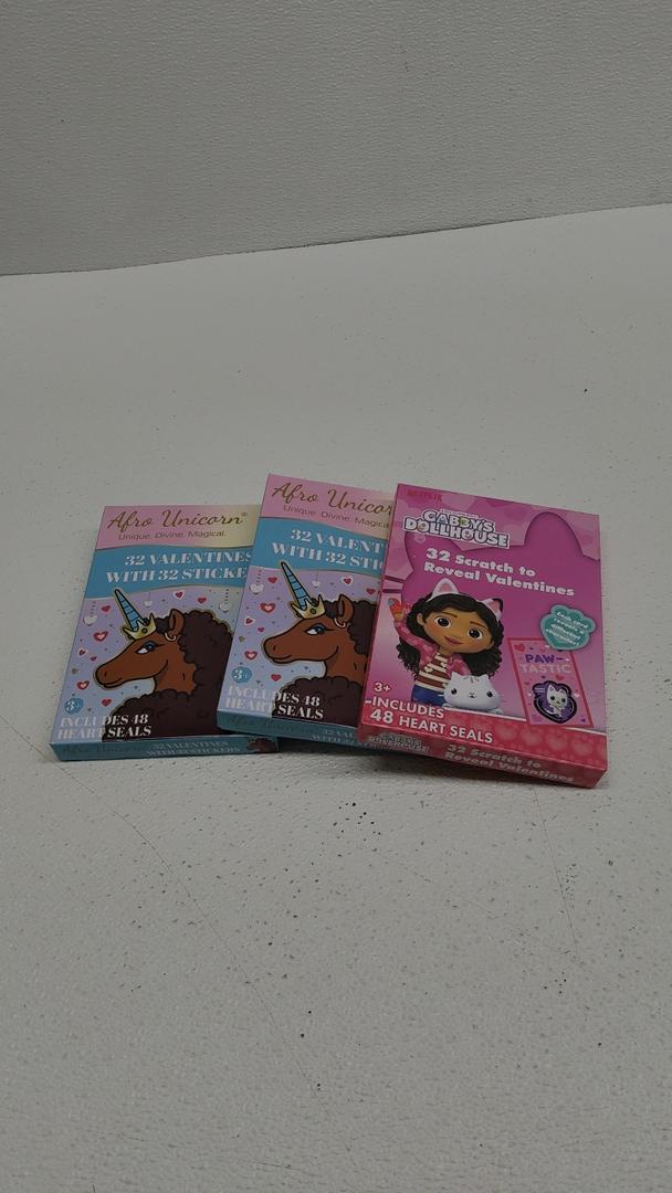 EXCHANGE CARD AFRO UNICORN STICKERS 2PCS, EXCHANGE CARD GABBYS DOLLHOUSE SCRATCH