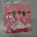 ZAXARRA Baby Christmas Sweatshirt Romper Striped Waffle Knit Jumpsuit Christmas Tree Embroidery Cute Boy Girl Holiday Outfit (Red)