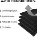 Boat Cover 24-26 ft, Waterproof 1200D Heavy Duty Boat Cover, PU Marine Grade Polyester Boat Covers 24-26 ft, Fits Bass, V-Hull, Tri-Hull, Runabout, Jon, Fishing, Trailerable, Beam Width 135 inch