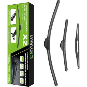 Wiper Blade Replacement for Forester 2012-2018, Outback 2015-2019, Windshield Wiper Blades 26"+17" With Rear Wiper 14" (Set of 3) U/J HOOK, Double Sided Rubber Strips and Longer Life