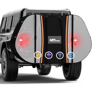 Bike Cover for Transport 2 Bike - Hicover 600D Travel Bike Covers for 2 Bikes on Rear Bike Rack Heavy Duty & Waterproof, Outdoor Full Bicycle Rack Cover for 2 Bikes on Car Hitch Storage