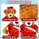 Foilswirl Graduation Bear 2026 with Gown Cap Tassel 14 Red Graduation Stuffed Animal Plush Bear Toy for Class of 2026 Prek Preschool Kindergarten High School College Graduate Gift