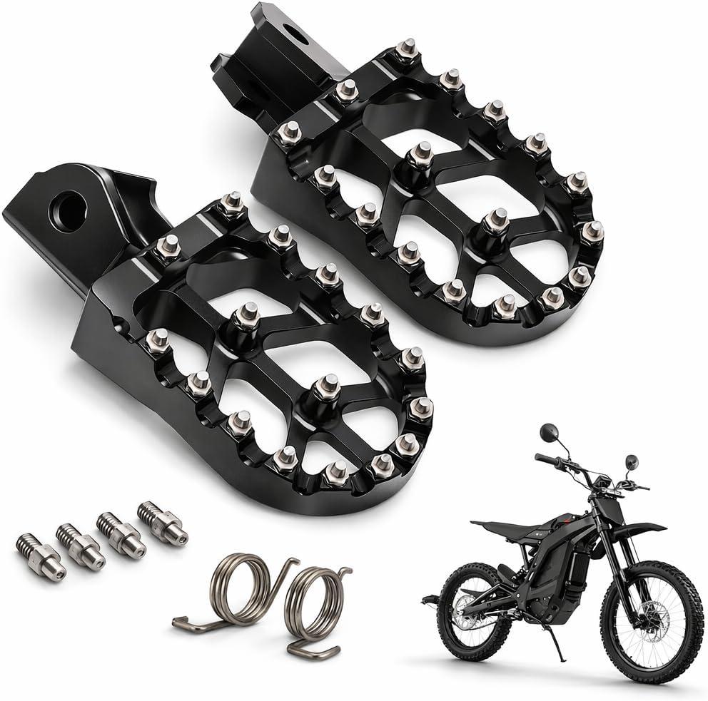 Electric Dirt Bike Footpegs Foot Pegs CNC for Surron Sur Ron Light Bee X S LBX ERide Pro SR SS 2.0 3.0 E-Ride Pro S Throne Srpnt Black