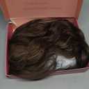 UDU 11" Hair Topper for Women with Thinning Hair, Natural-Looking Wiglet, Lightweight & Add Volume Hairpiece for White HairRoots Cover, Changing Hairstyle, Trendy and Comfortable Design (Dark Ash Brown with Highlights)