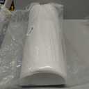 5 STARS UNITED Knee Pillow for Back Sleeping  Memory Foam Cushion for Sciatica Pain Relief  Under Leg Support for Sleeping on Back  Half Moon Bolster for Bed, White (Standard)