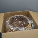 Household Essentials ML-4112 Hyacinth Round Floor Basket, X-Design, Brown