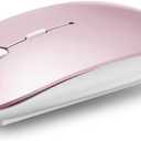 PEIBO Bluetooth 5.2 Mouse, Rechargeable Wireless Mouse for MacBook, iPad Pro, Chromebook, Windows Notebook, DELL, HP PC, Pink