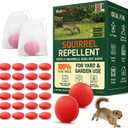 Squirrel Repellent Outdoor Peppermint Oil Squirrel Repellent Moth Balls, 24-Pack Powerful Chipmunk Repellent Peppermint Balls for Outdoor, Pet Safe Botanical Squirrel Deterrents for Garden, CA