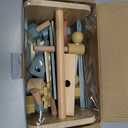 Durable Wooden Tool Set for Toddlers - Montessori Tool Box Kit with Hammer for Boys & Girls 2-5 Years - Fun Christmas Toy Gift for Kids with 30+ Safe Tools for Creative Play