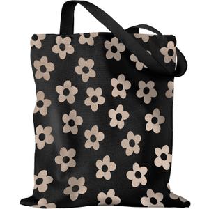 Aesthetic Canvas Tote Bag - Reusable Shoulder Tote Bag for Women Lady Casual Vacation, Shopping, Work, Gym