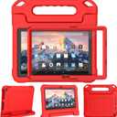Kids Case for 10 Inch Tablet(13th/11th Generation, 2023/2021 Release) - Durable Shockproof Protective Cover with Screen Protector for 10/10 Plus/HD 10 Tablet, Not for iPad Samsung Tablet, Red