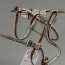 EXPAWLORER Puppy Collar and Leash Set - Classic Plaid Small Dog Collar with Bow Tie, Cute Dog Collar and Leash Set, Adjustable Dog Collar for Small Dogs Cats Holiday Birthday Gifts, Beige X-Small