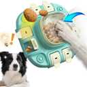 Slow Feeder Dog Bowl & Interactive Puzzle Toy - 3-in-1 Mental Stimulation Game with Treat Dispenser | Non-Slip Durable Design for Small Medium Large Dogs | Anti-Choking Food Maze & Easy Cle