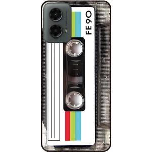 for Motorola Moto G 5G 2024 Case, Soft TPU Phone Case Music Classic Cassette Tape Retro 80s Type Case for Girls Women Men Kids, Slim Shockproof Protective Cover White
