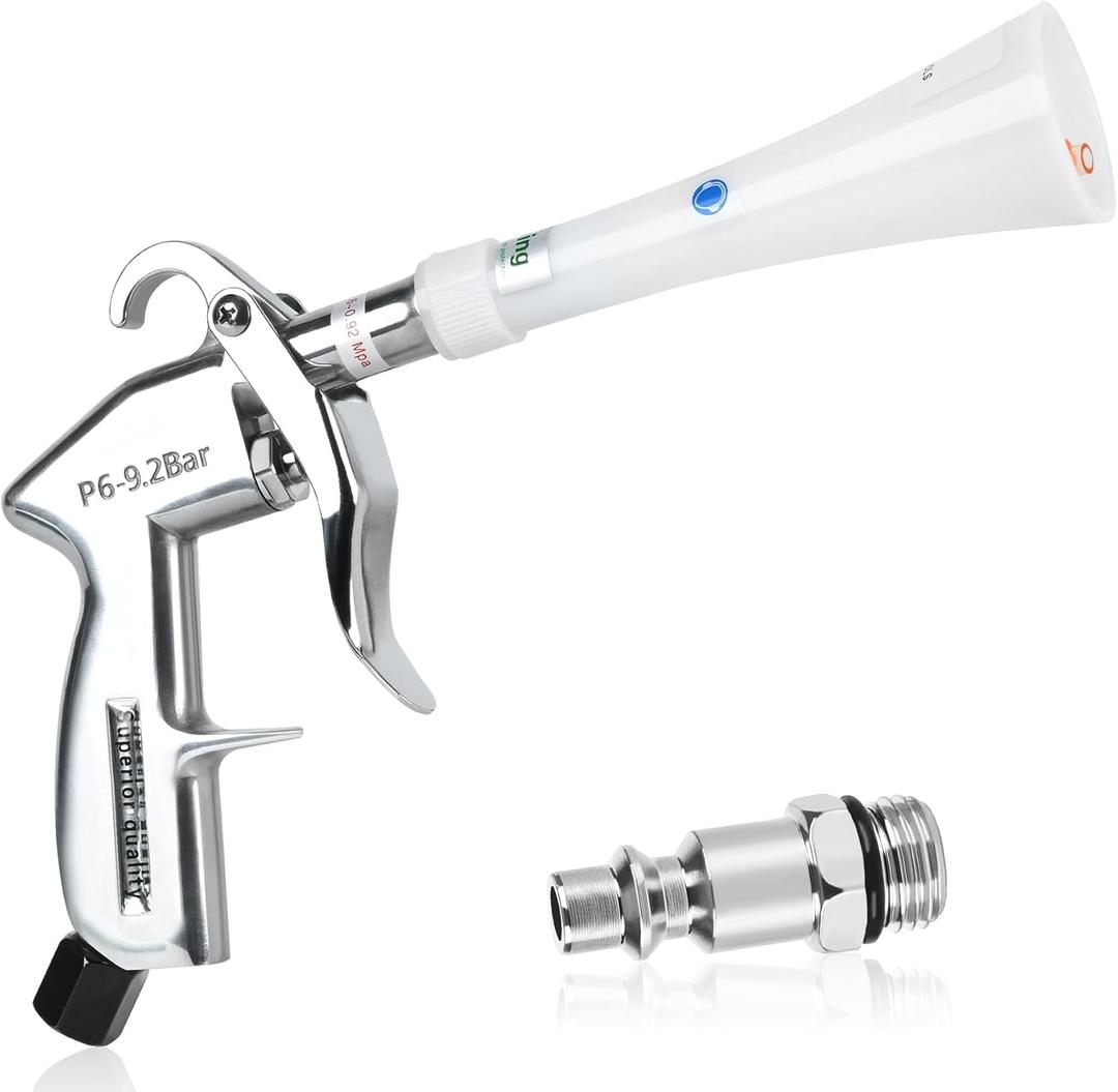 Car Cleaning Gun Detailing Dry Air Blow Gun, High Pressure Car Interior Cleaning Tool, Car Dryer Air Blower for Car Surfaces Quickly Blasts Dust, Works with Air Compressor