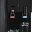 Igloo Top Loading Water Cooler with Removable Tray & Energy-Saving Features - Water Tower with Hot, Cold Temperature Settings- Water Dispenser Fits 3 & 5-Gallon Jugs with Child Safety Lock- Stainless