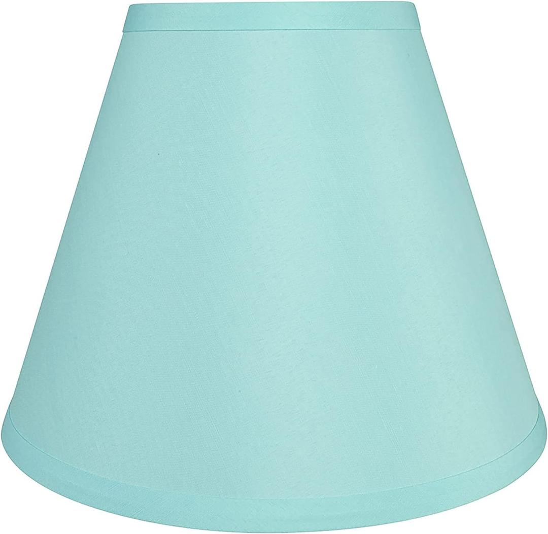 Aspen Creative 58927A Empire Uno Lamp Shade in Aquamarine, 5" Top x 10" Bottom x 8" Slant Height, Slip UNO 33mm